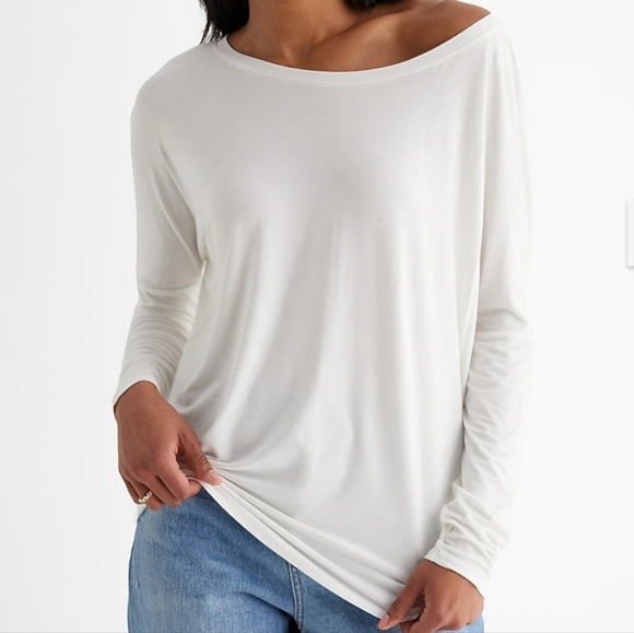 Express White Long Sleeve Top - Picture 1 of 9